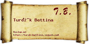 Turák Bettina névjegykártya