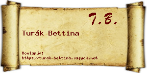Turák Bettina névjegykártya